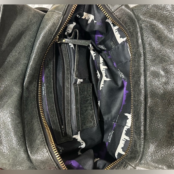 Botkier Metallic Black Trigger Satchel Bag - Picture 4 of 4